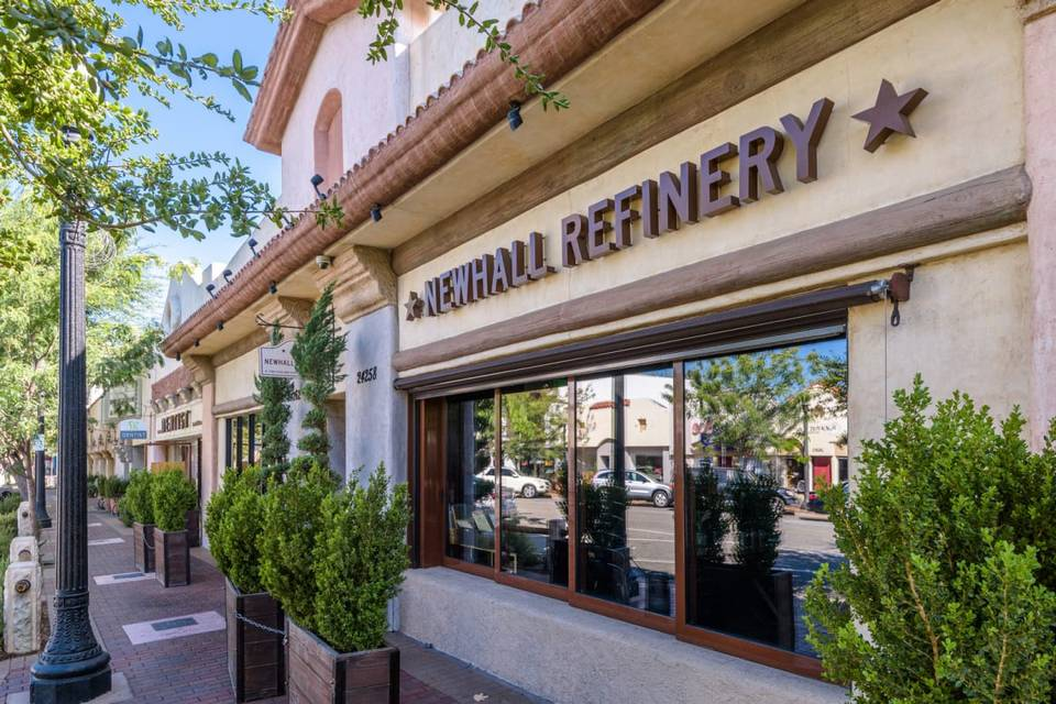 The Newhall Refinery storefront on Main Street before the fire